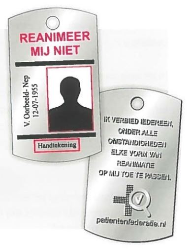 Officiële niet-reanimerenpenning